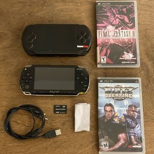 PSP Model 1000 w/ Case, Charger, & Final Fantasy 3 + NFL Blitz Overtime